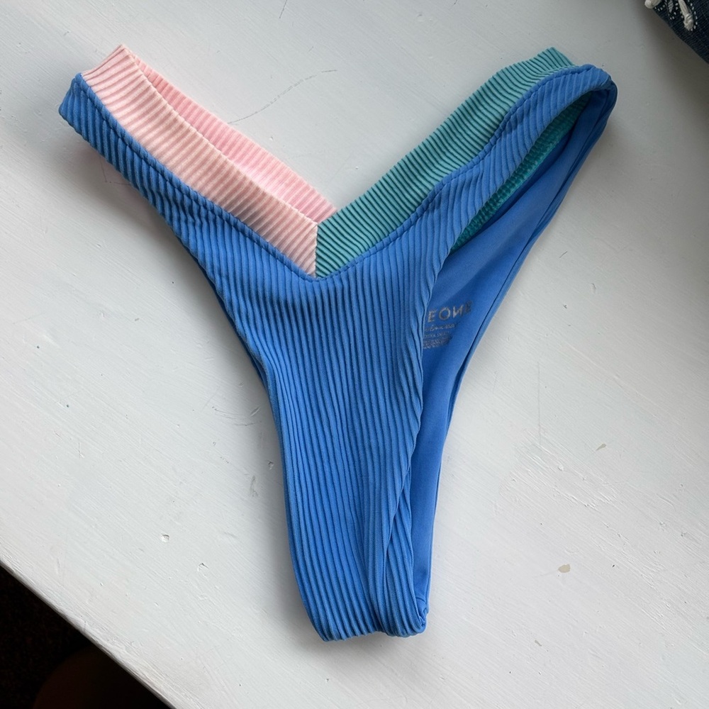 Colorful Striped Bikini Bottom